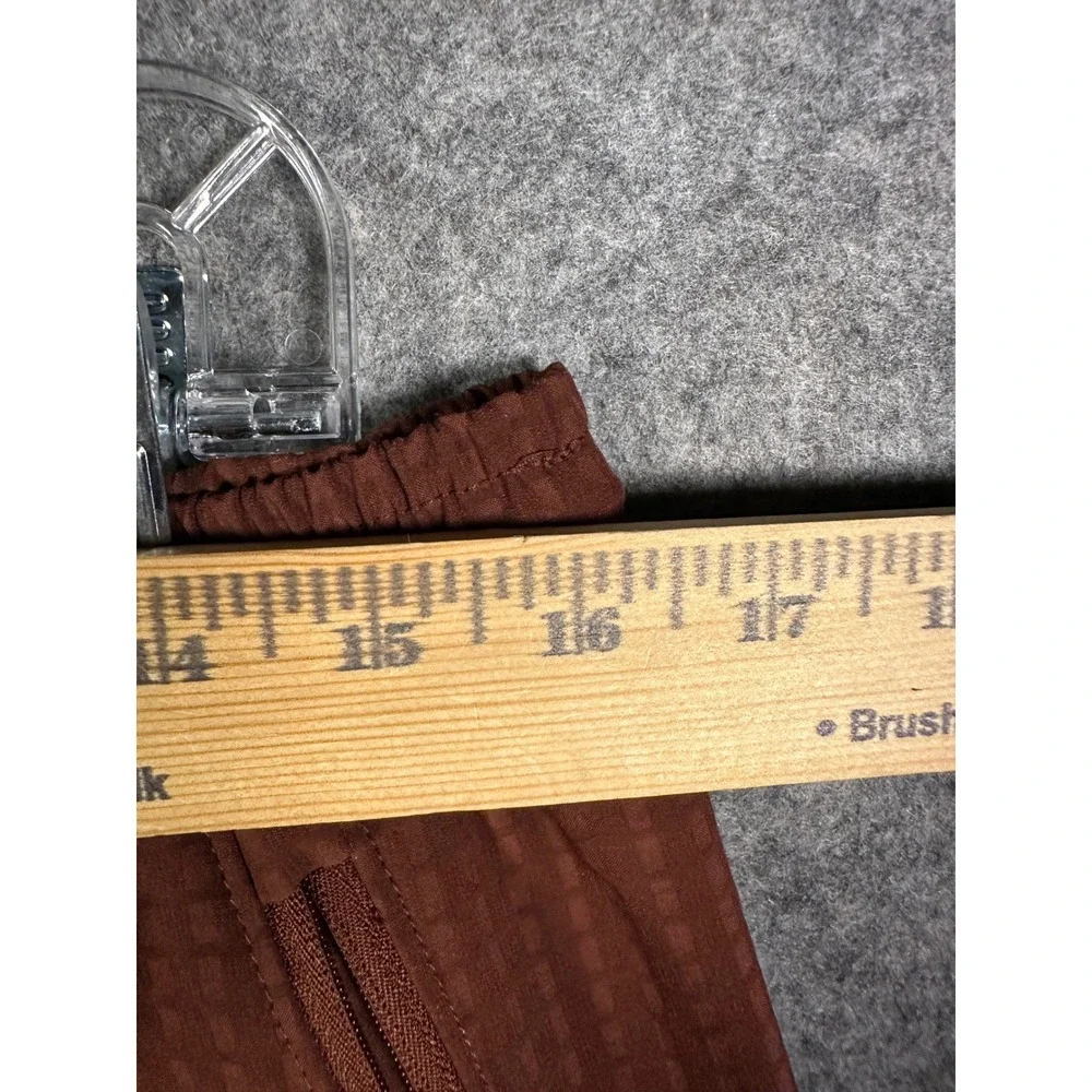 Eddie Bauer First Ascent Mens Large RustBrown Grid Technical Hiking Jogger Pants